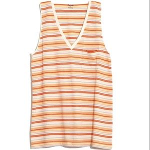 NWT Madewell Tank Top Whisper Cotton Pocket Tank Size Medium Sleeveless